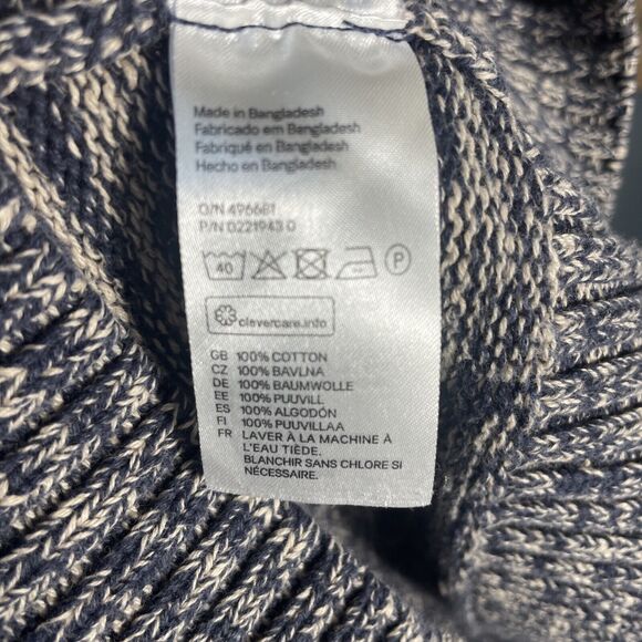 H&M LOGG Mens Pullover Sweater Multicolor Space Dye Long Sleeve Button Neck S - Picture 7 of 7